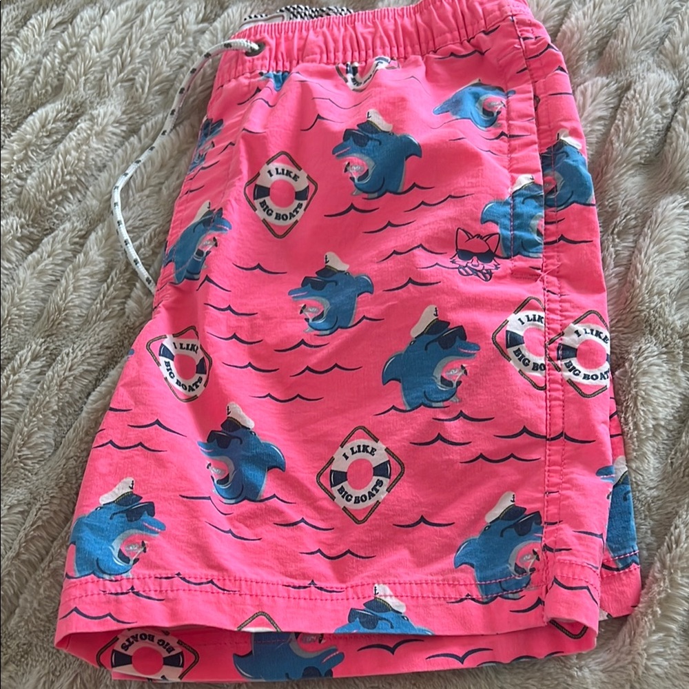 Men’s Party Pants Pink Shark Print Shorts